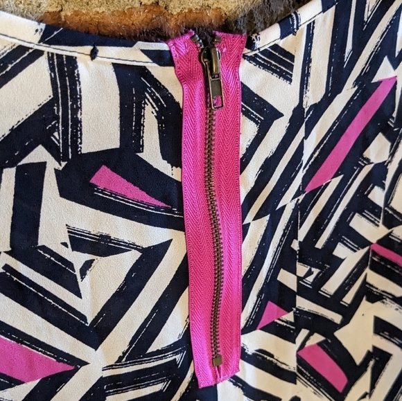 Everly Small Pink, Blue & White Sleeveless Tank Top Blouse - Picture 5 of 9